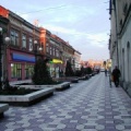 Lugoj, après Timisoara, jolie rue piétonne.