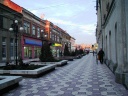 Lugoj, après Timisoara, jolie rue piétonne.