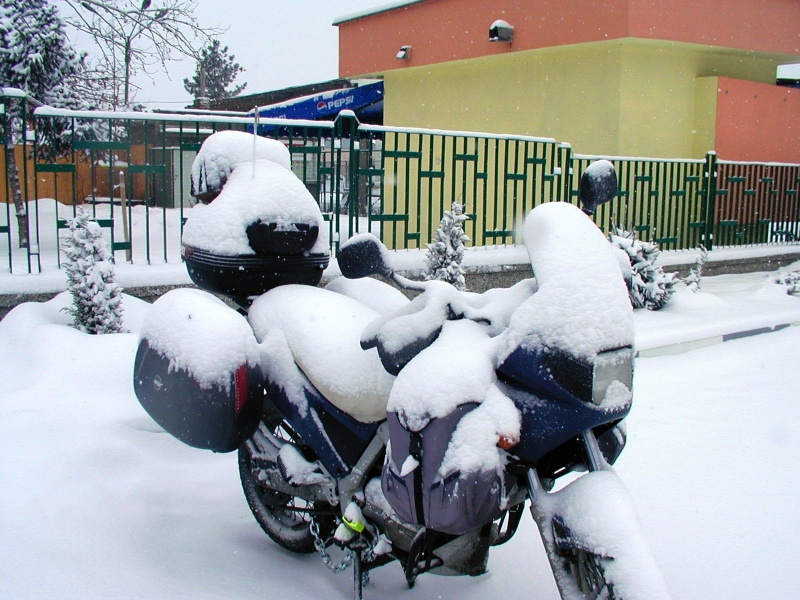 Rousse, frontière bulgare, il a neigé!
